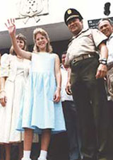 Sarah York and Gen. Manuel Noriega